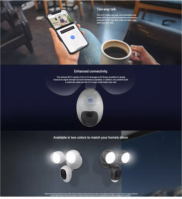 EZVIZ Floodlight LC1C Security Camera 2Way TALK